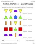 basic shapes 1-1-2 pattern