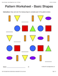 basic shapes 1-2-3 pattern