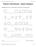 basic shapes 1-2-3 pattern