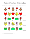 mothers day shapes 1-2 pattern