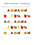 thanksgiving shapes 1-2-3 pattern