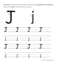Uppercase J - Connect the Dots (Alphabet)