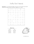 fruits word search