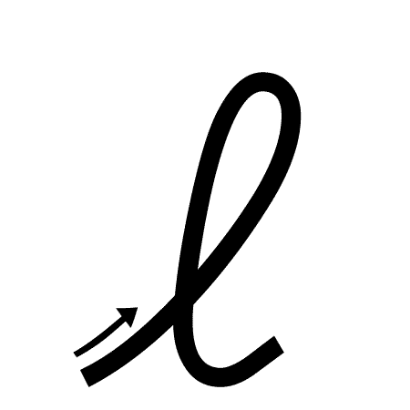 Lowercase l Handwriting Worksheet (trace 1, write 1)